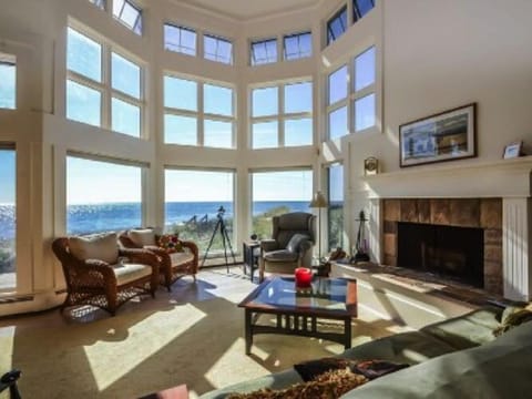 Grand living room; cape ocean vista