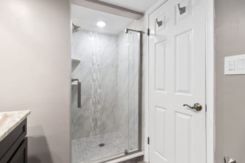 New Expanded Shower in Master Bathroom 