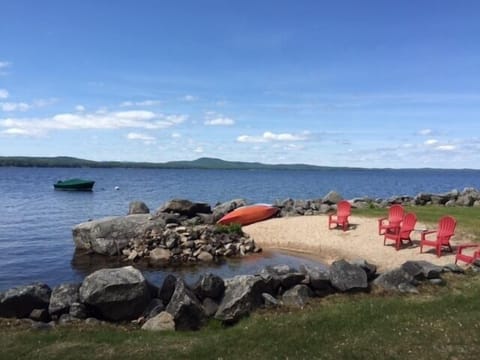 Beach nearby, sun loungers