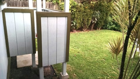 ALO outdoor shower - very popular outdoor hot shower to keep sand outside