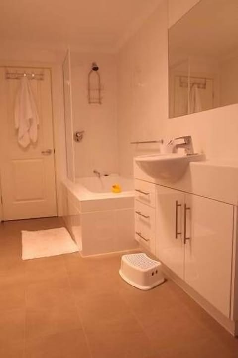 Bathroom | Shower, hair dryer, soap, toilet paper