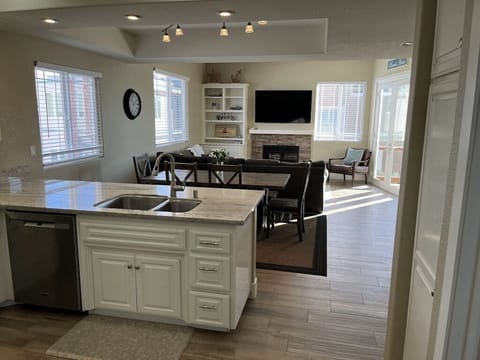 Open floor plan! Second floor kitchen, dining, and living room