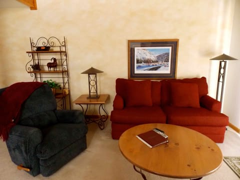 Living Room with sofa that converts to a queen bed