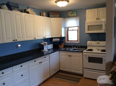 Welcome to the new kitchen -- dishwasher, 2 x's the cabinets, appliance upgrade!