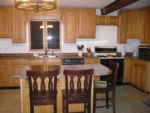 Kitchen stocked with just about anything you might need.