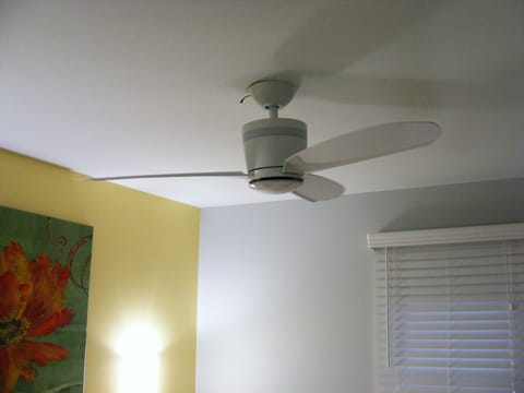 Overhead fan in both bedrooms on remotes for your comfort.