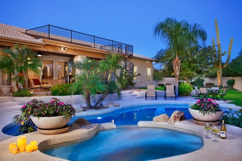 Tropical Backyard with pool/spa