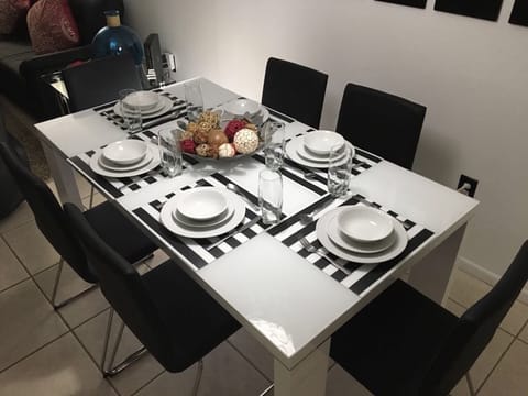 Dining table for 6 people.