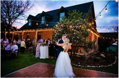 Outdoor banquet area