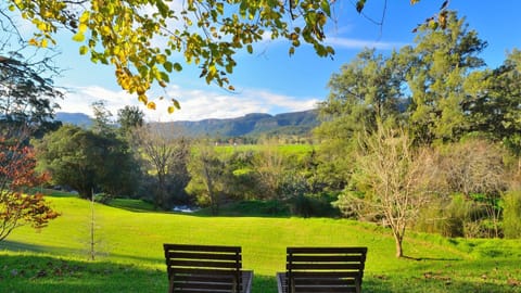 Discover the joy of Kangaroo Valley in the back yard of Hampden House .