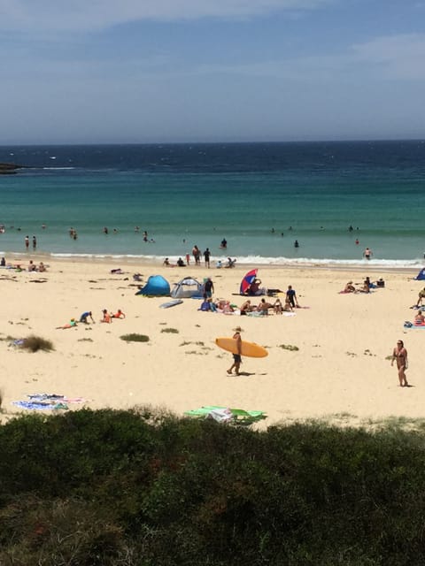 Beach nearby, sun loungers