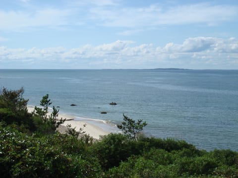 View of private beach from the house