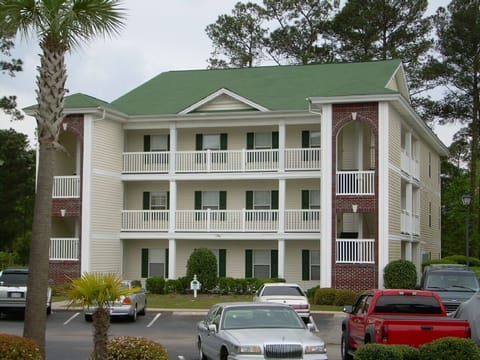 Front View of Condo and Parking Area
