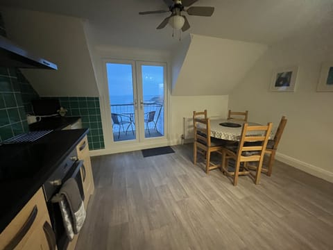 Kitchen looking out to the sea