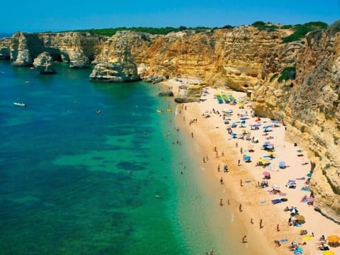 Beach nearby, sun loungers