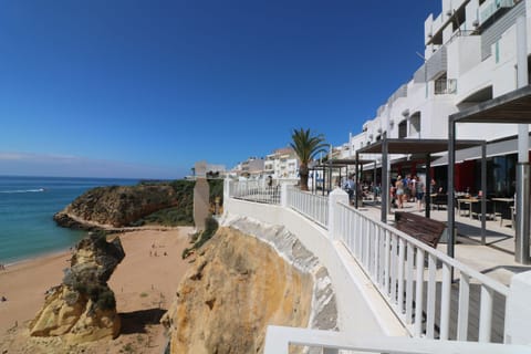 Beach nearby, sun loungers