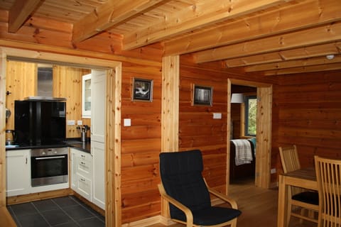 Rear sitting area and kitchen with entrance to main lounge