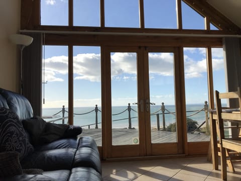 Sea Views from lounge with double reclining sofa