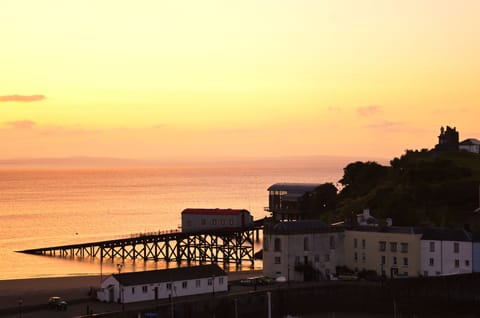 View over the New and Old Lifeboat Stations at dawn