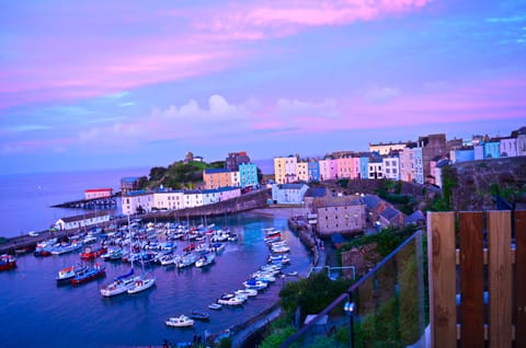 August Sunset over the Harbour from the Patio