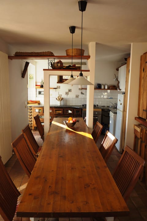The dining table, sitting nine people