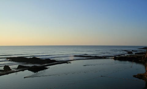 An evening swim at the sea pool