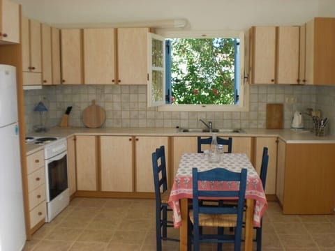 Fridge, oven, stovetop, coffee/tea maker