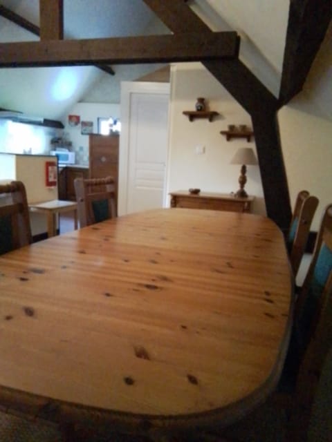 Upstairs dining table
