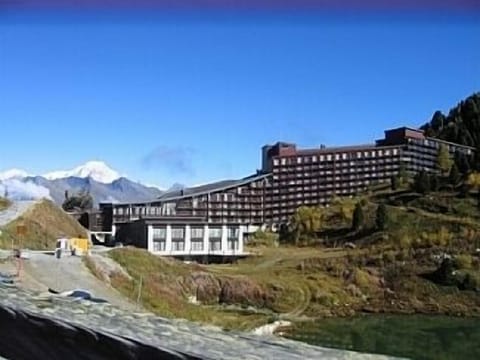 Exterior in summer with view of Mont Blanc