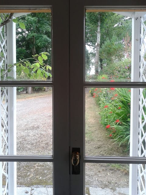 View from sitting room french windows