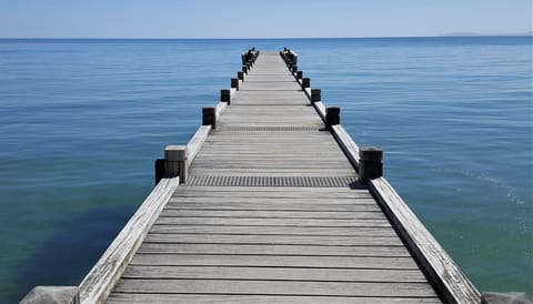 Pontoon Plage de Débarquement. Take a ferry to the Porquerolles islands.