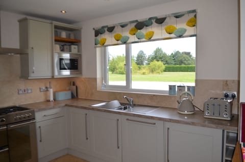 Kitchen with view to front field