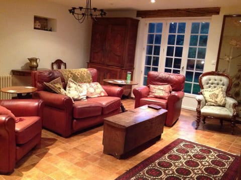 The spacious living room