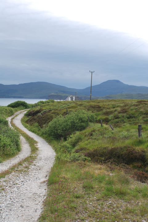 Lane leading to cottage overlooking the Loch