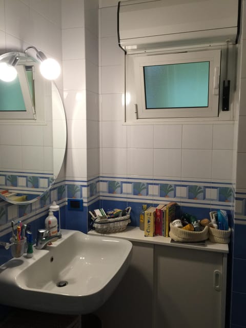 Combined shower/tub, hair dryer, bidet, towels