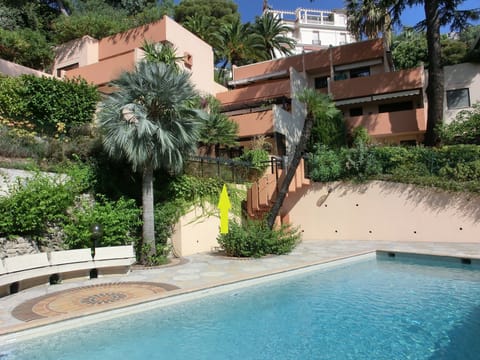 Pool, immediately below the flat and its private garden