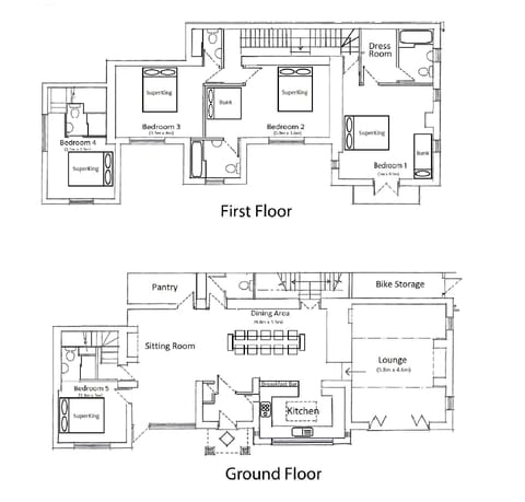Floor plans - all superking bedrooms, all en-suite