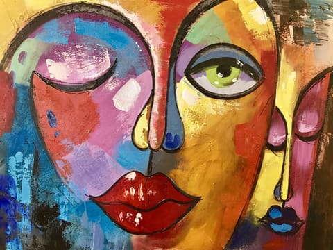 Amazing art at the Villa.