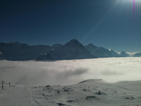 Skiing above the Clouds at 'First'