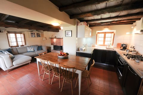 Open plan kitchen diner and living room