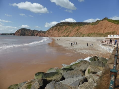 Beach nearby, sun loungers