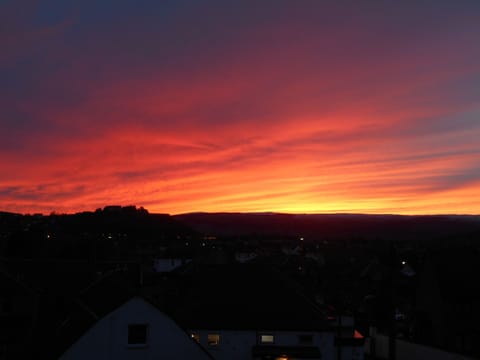 Sunset over Stirling Castle - your view from Wallace's Rest