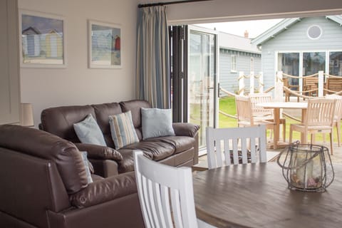 Open bi-fold doors onto decking area
