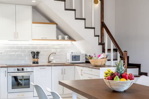 A fully equipped kitchen for culinary creations.