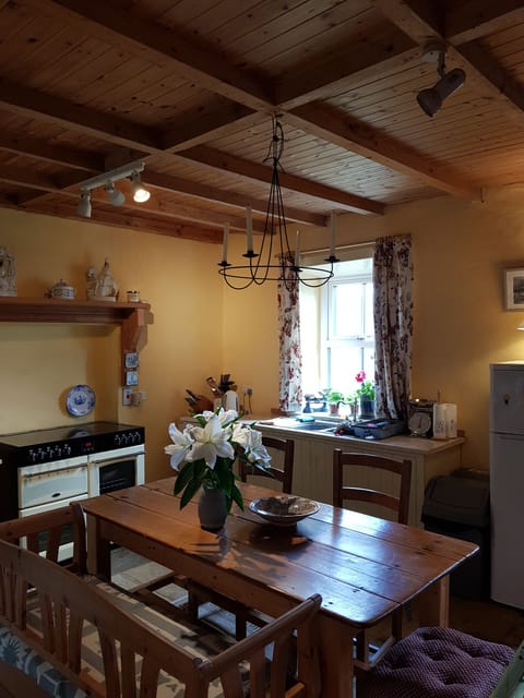 Cosy kitchen with new Belling double oven and hob for the enthusiastic cook