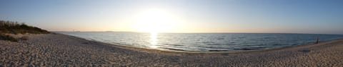 Beach nearby, sun loungers