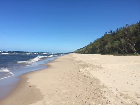 Beach nearby, sun loungers