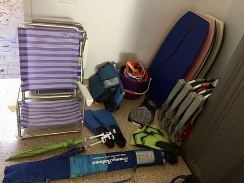 Beach equipment for your enjoyment.