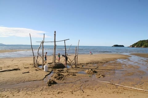 Beach nearby, sun loungers