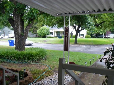 ......watching the birds and other wild life playing in the front yard.